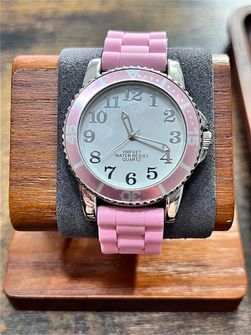 Pink & Silver Analog Watch